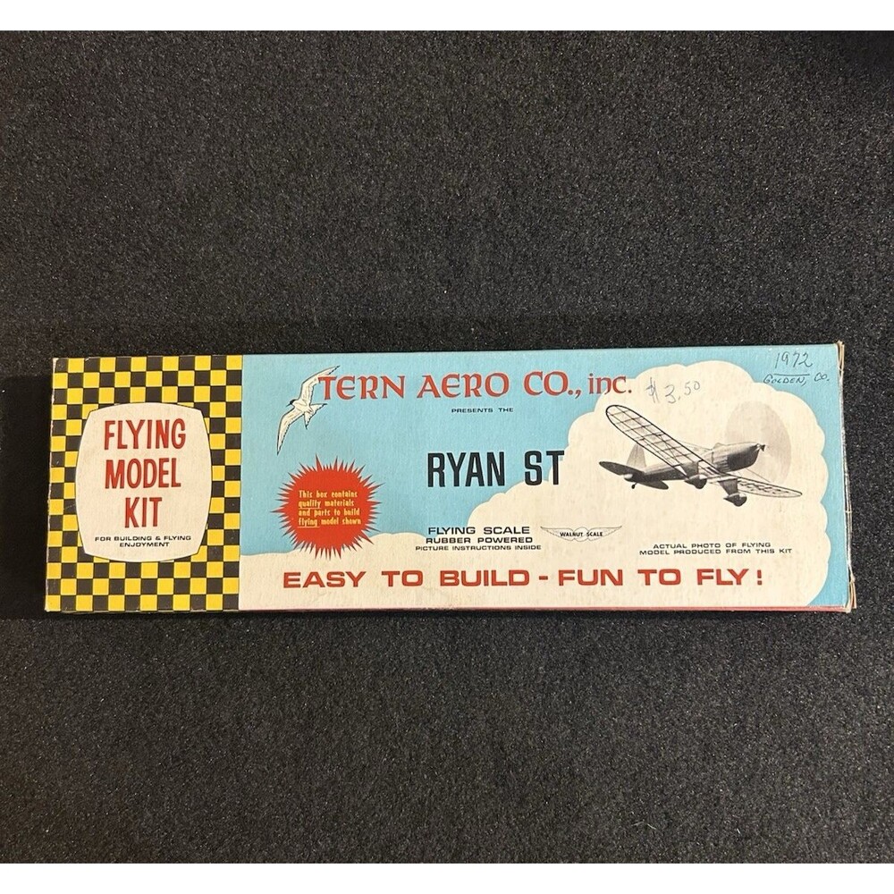Vintage Tern Aero Co. RYAN ST Flying Scale Model Kit 109 Balsa Wood B-16
